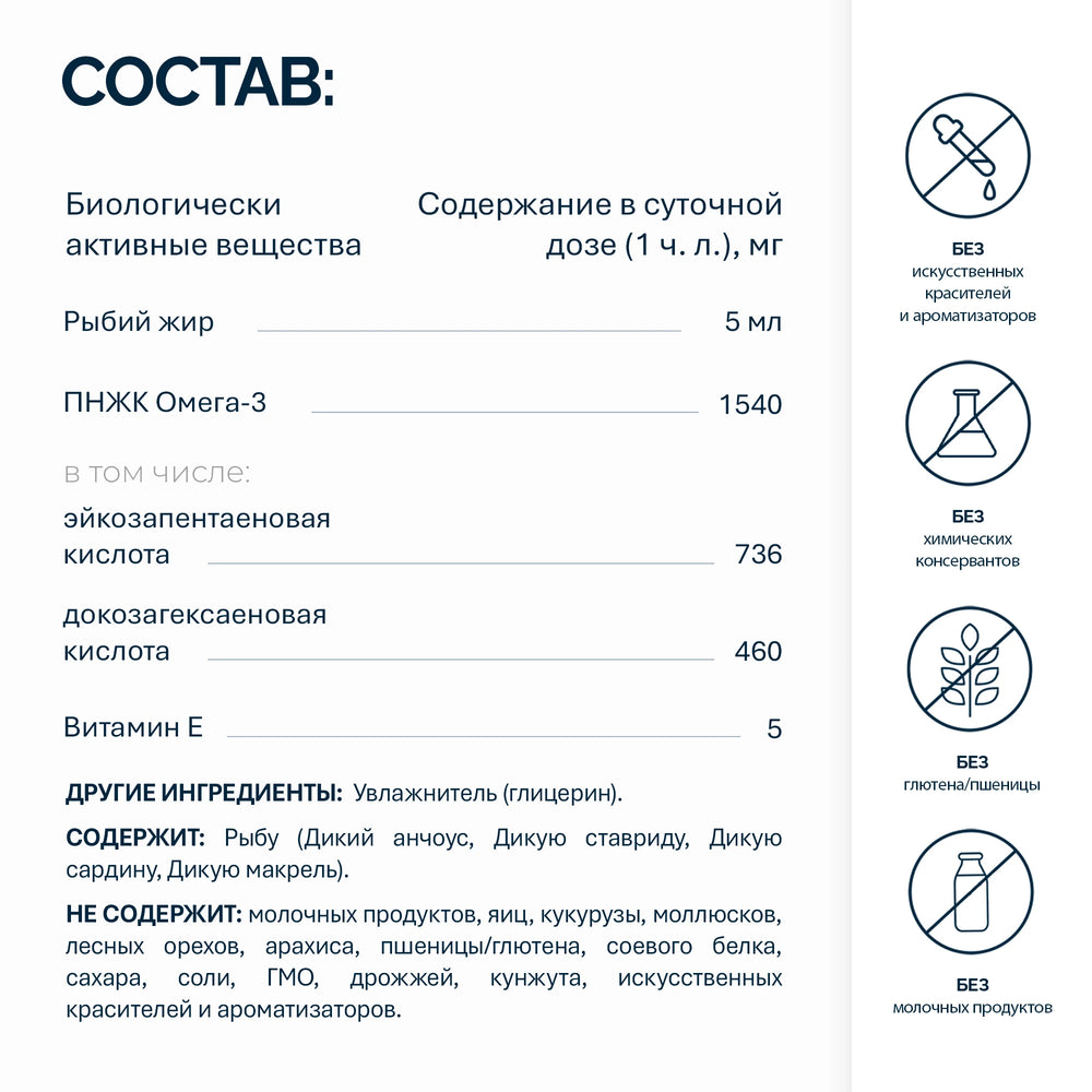 NFO® Омега-3 Со вкусом лимона