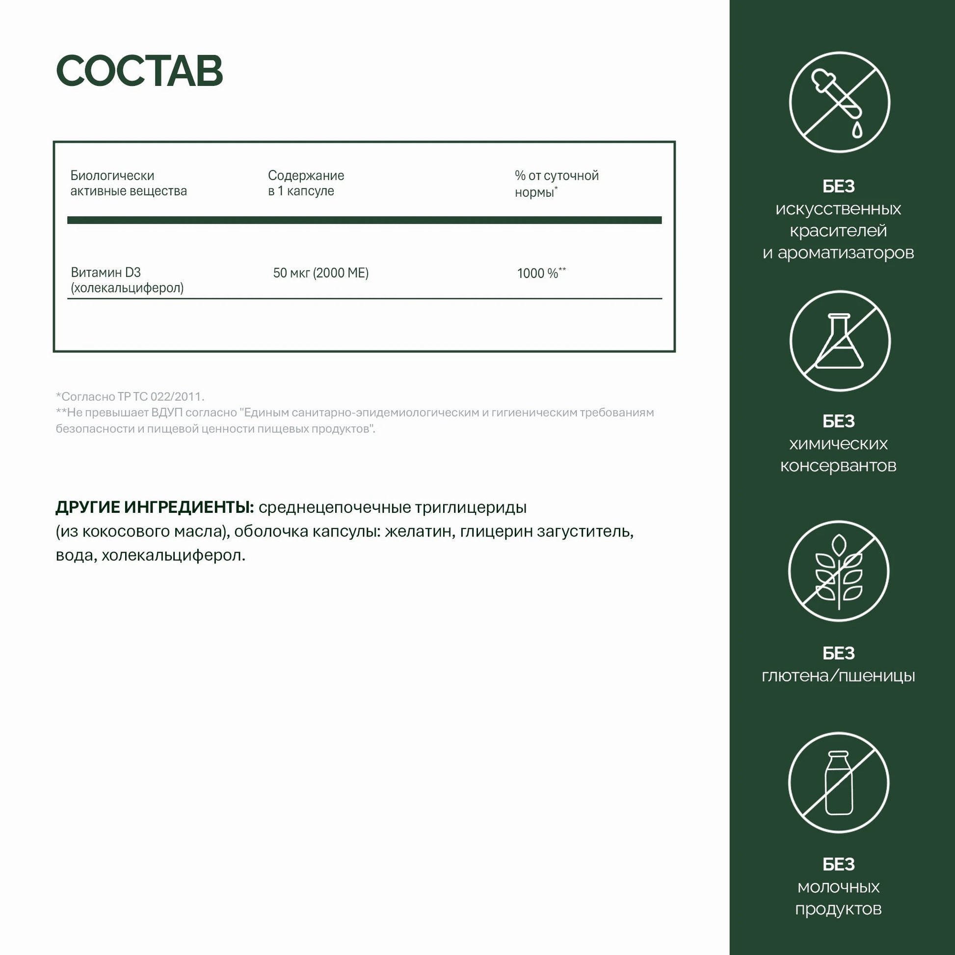 NFO® Витамин D3 2000 МЕ