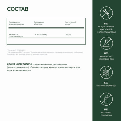 NFO® Витамин D3 2000 МЕ